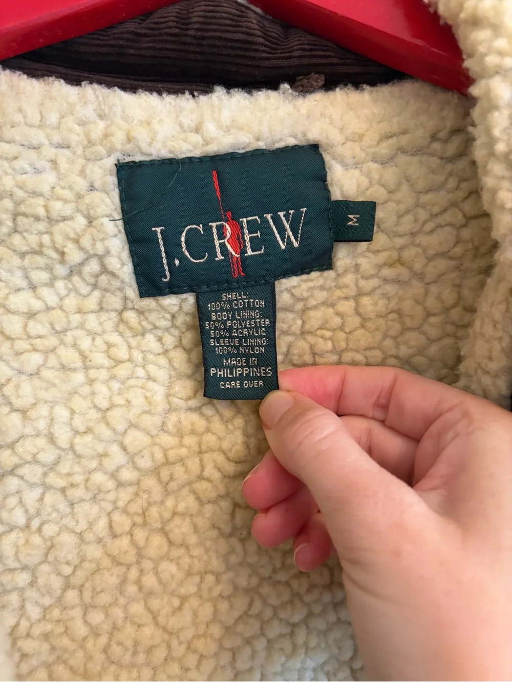 J. Crew Men’s Brown Corduroy Sherpa-Lined Jacket vintage